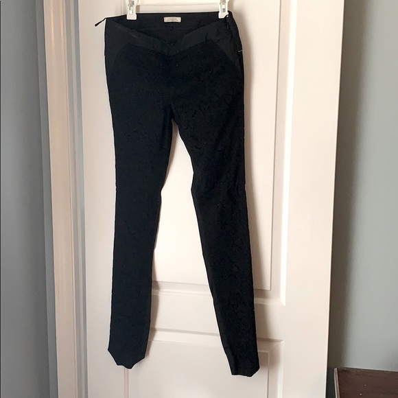 Black Nina Ricci Lace Front Legging sz 40 - Picture 1 of 5